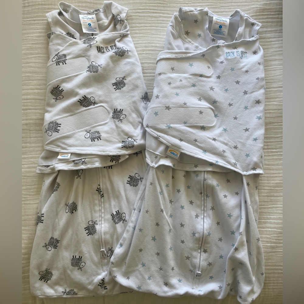 Set of 2 Halo Sleepsack Swaddles – Size Small (13–18 lbs)